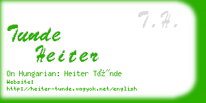 tunde heiter business card